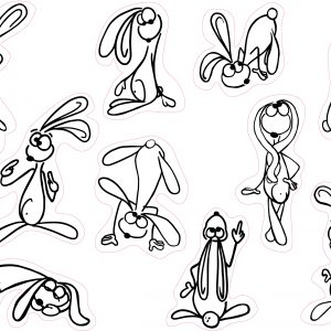 Rabbit the Klaus | Sticker-Set – Bild 5